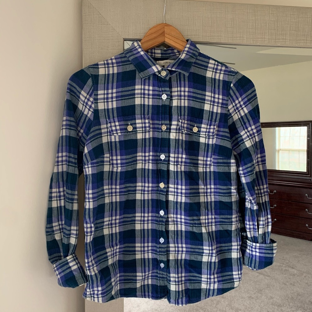 JCrew Plaid Flannel Size 2